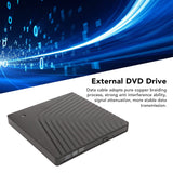 1 x RAW Customer Returns Goshyda External DVD Drive, USB 3.0 and Type-C CD Drive, Portable DVD Burner, Player, Rewriter, Up to 5Gbps Transfer Rate, for Standard SATA ODD - RRP €19.14