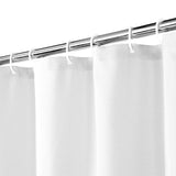 1 x RAW Customer Returns Flax Linen Like 240GSM Heavy Wide Fabric Shower Curtain for Bathroom with Hooks Hotel Luxury Washable,White,101x180cm - RRP €20.16