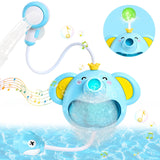 1 x RAW Customer Returns Bathtub toy baby, bath toy set bubble machine with music elephant soap bubble maker with water shower and automatic blowing ball fountain gifts for toddlers from 1 2 3 years - RRP €22.99