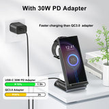 1 x RAW Customer Returns Inductive Charging Station for Samsung, 4 in 1 Aluminum Wireless Charger for Samsung S24 S23 S22 S21 Ultra, Induction Charger for Galaxy Watch 6 5 5 Pro 4, Wireless Charger for Galaxy Buds - RRP €41.58