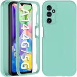 1 x RAW Customer Returns BESINPO For Samsung A14 Case, for Galaxy A14 Case, 360 Degree All-Round Protection Case with Integrated Screen Protector Robust Outdoor Bumper Silicone Protective Case Cell Phone Case for Samsung A14 4G 5G Green  - RRP €18.14