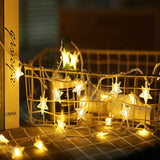 2 x RAW Customer Returns Star Fairy Lights, 6M 40Pcs LED Battery Operated Fairy Lights, Decoration Lightning for Valentine s Day Christmas Wedding Birthday Holiday Party Bedroom Indoor Outdoor Warm White  - RRP €20.14