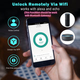 1 x RAW Customer Returns FITNATE Fingerprint Code Door Lock, Bluetooth WiFi Controllable, Electronic Lock, Touchscreen Smart Lock with Mechanical Key, App Works with Alexa, Echo, Security Guard - RRP €78.12