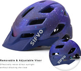 1 x RAW Customer Returns SIFVO bicycle helmet children boys and girls 50-57cm, children s bicycle helmet with removable visor children s helmet multi-sport helmet children safe and comfortable 5-14 years - RRP €36.99