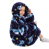 1 x Brand New Durio hoodie blanket children s blanket hoodie girls boys hoodie for children pullover with hood hoodie sweater warm dinosaur M 4-12 years - RRP €15.12