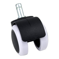 1 x RAW Customer Returns LIHAO 5X hard floor castors swivel chair castors 10mm 50mm office chair castors universal castors castor set for desk chair office chair black white - RRP €12.0