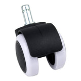 1 x RAW Customer Returns LIHAO 5X hard floor castors swivel chair castors 10mm 50mm office chair castors universal castors castor set for desk chair office chair black white - RRP €12.0