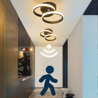 1 x RAW Customer Returns LED ceiling light with motion detector inside, EIDEARAY 18W warm white 3000K ceiling lamp, 24 16 12.5CM, sensor lamp, suitable for hallways, garages, bathrooms, basements, carports, stairwells energy class A .  - RRP €31.15