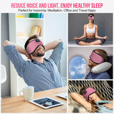 1 x RAW Customer Returns LC-dolida Sleep Mask Headphones Side Sleeper Sleep Mask Bluetooth Washable Light Blocking Sleep Glasses with Microphone for Travel Nap Yoga Meditation Sleeping Pink  - RRP €26.99