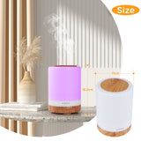 1 x RAW Customer Returns WD CD Aroma Diffuser, 300ml Ultrasonic Humidifier with Remote Control 7 Color LED Auto Off, Essential Oil Diffuser for Spa, Yoga, Bedroom - Light Wood Grain - RRP €22.61