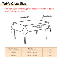 1 x RAW Customer Returns TOPLUXE Tablecloth with Tassels, Tablecloth Water Repellent for Dining Table Holiday Party Living Room Decoration 140x200cm, White  - RRP €36.14