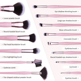 1 x Brand New Brush Set Makeup Professional Cosmetic Make Up Brush Makeup Brush Set for Foundation Concealer Powder Blush Eyeshadow, 14 Pieces, Pink - RRP €11.78