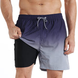 1 x RAW Customer Returns iCKER Swim Trunks Men s Compression Liner 2 in 1 Swim Shorts Board Shorts Quick-drying Beach Shorts, Purple, M - RRP €23.18