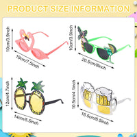 6 x Brand New GAROMIA Funny Glasses Sunglasses Hawaii Hawaiian Hawaii Tattoo Photo Props Hawaii party glasses set Hawaii Party Hawaii Sunglasses Glasses Party Gifts Women Children Carnival Costumes Cosplay - RRP €46.38