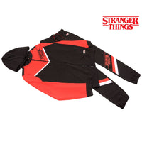 1 x RAW Customer Returns Popgear Stranger Things Text Logo Boys Zipped Hoodie Jogging Bottoms Set Red Black Modern Hoodies, Red Black, 13-14 Years for Boys - RRP €51.68