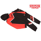 1 x RAW Customer Returns Popgear Stranger Things Text Logo Boys Zipped Hoodie Jogging Bottoms Set Red Black Modern Hoodies, Red Black, 13-14 Years for Boys - RRP €51.68