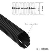 1 x RAW Customer Returns AUPROTEC corrugated pipe slotted 2 to 50m empty pipe slotted corrugated pipe UV resistant cable protection hose cable hose black - inner diameter 6.5 mm, length 10 m - RRP €24.05