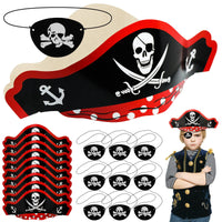 7 x Brand New FORYNXHWIN 10 Set Pirate Eye Stripe Pirate Hats Accessories for Children Gift Birthday Masquerade Costume Halloween Carnival Theme Party Decorations Cosplay Accessories - RRP €168.0