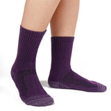 1 x RAW Customer Returns FORVEVO 3 Pairs Merino Hiking Socks Women 39-42 Purple, 60 Merino Wool Socks Women Padded, Thermal Socks, Sports Socks for Trekking Outdoor - RRP €18.14