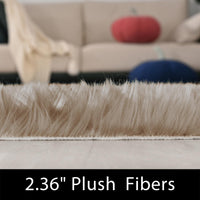 1 x RAW Customer Returns Latepis Round Rug Light Brown Beige Fluffy Faux Fur for Living Room Bedroom 150 cm Dining Room Rug Deep Pile Washable Shaggy Area Rug - RRP €60.49