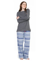 1 x RAW Customer Returns LAPASA Women s Fleece Pajama Set V-Neck Top Pants L107 Small, Red Black Checked  - RRP €30.24