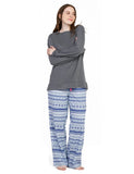 1 x RAW Customer Returns LAPASA Women s Fleece Pajama Set V-Neck Top Pants L107 Small, Red Black Checked  - RRP €30.24