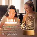 1 x RAW Customer Returns 40th birthday woman man, gifts for 40th birthday - acrylic night light gifts decoration, 1983 40th birthday for father, mother, friends, husband, wife, 40th birthday gift ideas - RRP €15.99