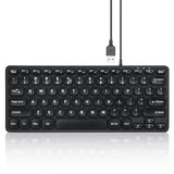 1 x RAW Customer Returns Perixx PERIBOARD-432 Wired Mini USB Keyboard - X Type Scissor Keys - Big Print Keys - US English QWERTY  - RRP €24.19