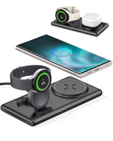 1 x RAW Customer Returns SwanScout Wireless Charger for Samsung, SwanScout 502S, 2 in 1 Foldable Wireless Charging Station for Samsung S24 Ultra S23 Note 20 Z Flip 6, Charging Base for Galaxy Watch 6 5, Buds 3 Pro - RRP €33.99