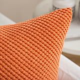 15 x Brand New MIULEE Set of 2 Granulate Cushion Covers Pineapple Soft Solid Decorative Square Throw Pillow Covers Cushions for Sofa Bedroom 16 x16 , 40 x 40 cm Orange - RRP €224.85