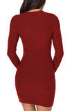 1 x RAW Customer Returns Viottiset Women s Winter Knitted Dress Sweater Dresses with Long Sleeves Ruby S - RRP €43.36