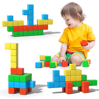 1 x RAW Customer Returns Asago Magnetic Blocks, 34mm Magnetic Building Blocks, 3D Magnetic Cubes for Kids, 100 Recycled, for Boys, Girls and Children 28 Pieces  - RRP €37.3