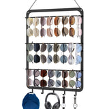 1 x RAW Customer Returns MOCOLOM 3 Tier Sunglasses Storage Organizer Wall Mounted, Extended Hanging Glasses Holder Glasses Holder with 5 Hooks, Sunglasses Organizer Holder Glasses Display - RRP €27.99