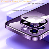 1 x Brand New QiiStar Case for iPhone 14 Pro Max Privacy Case, 360 Degree Full Body Protective Case with Built-in Privacy Screen Protector Magnetic Metal Frame Tempered Glass Full Cover Cell Phone Case, Dark Purple - RRP €18.14