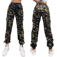 1 x RAW Customer Returns Nuofengkudu Camouflage Pants Women Harem Cargo Side Pockets Jogging Pants Elastic Waist Teenager Girls Joggpants Sweatpants Sports Pants Harem Pants Comfortable Sports Pants Green M - RRP €24.99