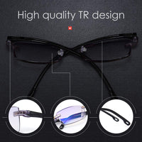 1 x RAW Customer Returns LUFF 2-PACK Reading Glasses HD Anti-Blue Diamond Cut Edge Frameless Reading Glasses - RRP €24.2