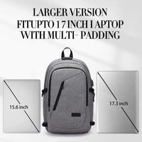 1 x RAW Customer Returns Laptop Backpack Men, 17 Inch Laptop Anti Theft Backpack Bag School Backpack Business Notebook Backpack Waterproof with USB, Gift for Men, Work Travel Student Boys Teenager Black - RRP €35.46