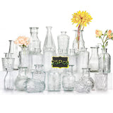 1 x Brand New Small vases set 25pcs EylKoi - small vases for table decoration, vase vintage glass, glass vases for table decoration clear mini vases set vase vintage one flower for rustic wedding decorations, at home - RRP €72.99