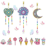 6 x Brand New Autumn 11 Pieces Diamond Painting Suncatcher Wind Chime Children, Craft Set Toy Window Decoration Wind Chimes with Crystal Pendant, Creative Garden Decoration Gifts for Girls 6-12 Years - RRP €54.36