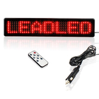 1 x RAW Customer Returns Leadleds 12V Car Programmable LED Message Sign Scrolling Display with Remote Control - RRP €34.8