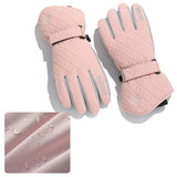 1 x Brand New LEcylankEr Ski Gloves for Women, Touchscreen Winter Gloves, Waterproof Snowboard Gloves, Fashionable Warm Sports Gloves with Pattern Tie-Dye Pink  - RRP €19.04