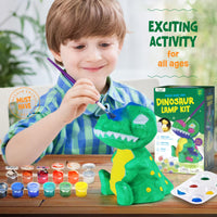 1 x RAW Customer Returns LAOESE craft set for children aged 6 and over, dinosaur lamp painting set, creative dinosaur toy 6 7 8-12 years boys, gift boy 6-8 10 years girls, children s birthday painting craft set - RRP €18.74