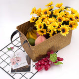 1 x RAW Customer Returns SnailGarden 6 Bouquets of Artificial Sunflowers, 42 Realistic Silk Sunflower Heads, with Greeting Card Brown Paper Bag for Home Hotel Office Wedding Decoration - RRP €18.99