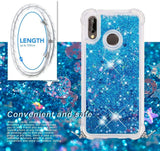 1 x Brand New HongMan mobile phone chain case for Samsung Galaxy S10 Cover - Quicksand glitter case with strap - Silicone mobile phone case with cord shoulder strap - Cord with quicksand case for hanging - RRP €21.6