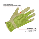 1 x Brand New HLDD HANDLANDY Pigskin Women Gardening Gloves, Scratch-Resistant Work Gloves, 3D Mesh Comfort Fit, Comfort and Breathable Design for Rose Garden Small, Green  - RRP €15.04