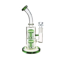 1 x Brand New REANICE Percolator Bong 18.8mm Height 27cm Bongs Green Bubblers Hookah Honeycomb Glass Water Pipes - RRP €29.99