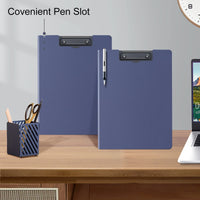 2 x Brand New PullinTimes Pack of 3 A4 clipboards with lid, folding writing board with metal clip and hanging loop, writing board clipboard for school, home, office, black - RRP €34.28