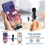 1 x RAW Customer Returns VOVIGGOL Cell Phone Microphone for iPhone iPad Android Laptop, Plug-Play Lavalier Microphone Wireless Microphone Clip-on Microphone Wireless for Video Recording, Vlog, TikTok, YouTube, Live Streaming 2 PCS  - RRP €27.35