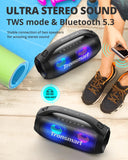 1 x RAW Customer Returns Tronsmart Bang SE Bluetooth speaker with 3 light effects, 40W wireless with IPX6 waterproof, 24h battery, Bluetooth 5.3 with power bank, Aux-in TF U-Disk, stereo with portable strap, black - RRP €83.98