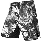 1 x RAW Customer Returns LAFROI Men s MMA Cross-Training Boxing Shorts Trunks Fight Wear with Drawstring and Pocket Dragon,XL  - RRP €24.99